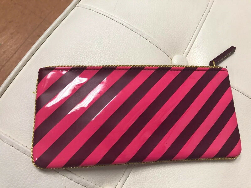 MAC Cosmetics Pink Purple Striped Marching Band Epaulet Makeup Bag Pouch