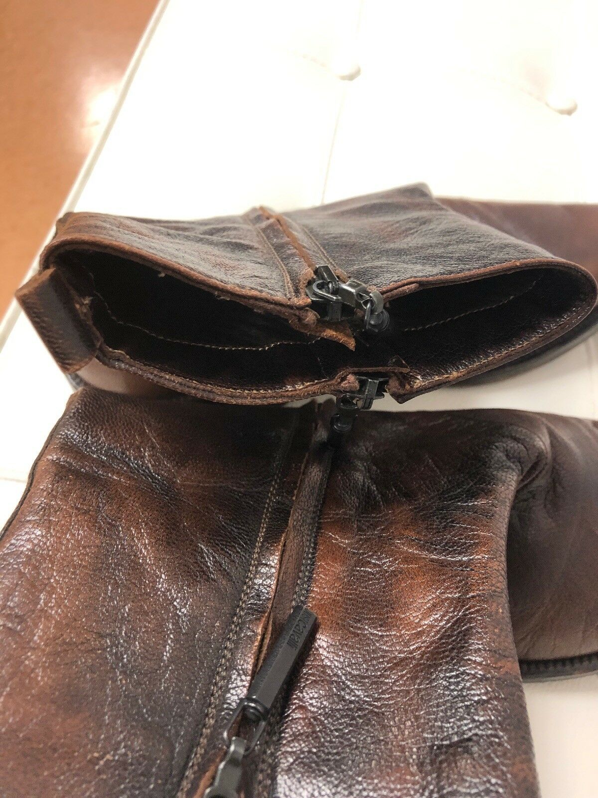 Mens Just Cavalli Brown Leather Boots Size 401/2