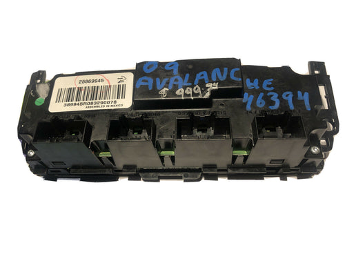 2007-2011 Chevy Avalanche Ac Heater Climate Control Unit 25869945
