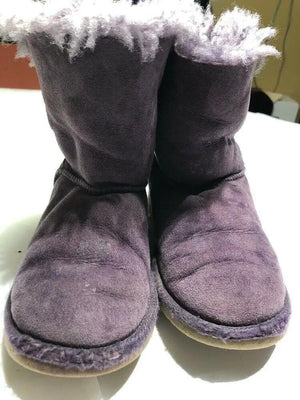 UGG Australia Girls Purple Bailey Bow Boots Size 1