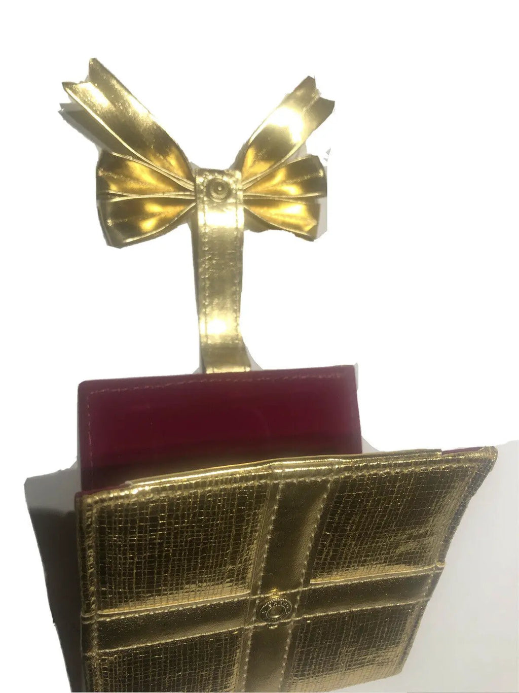 Nail And Scissor Bag Gold With Gold Bow NEW by Tarte