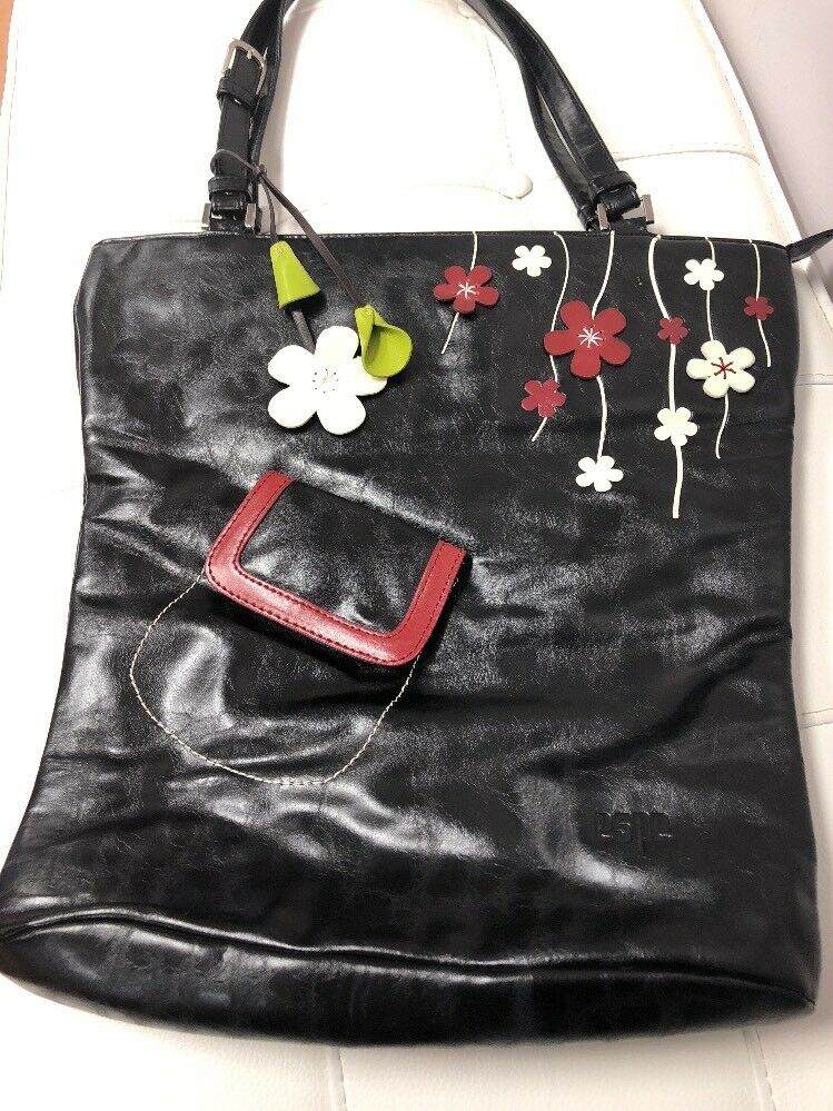 VEGAN New Espe Bag Red Synthetic Handbag Shoulder Bag Large Black Description