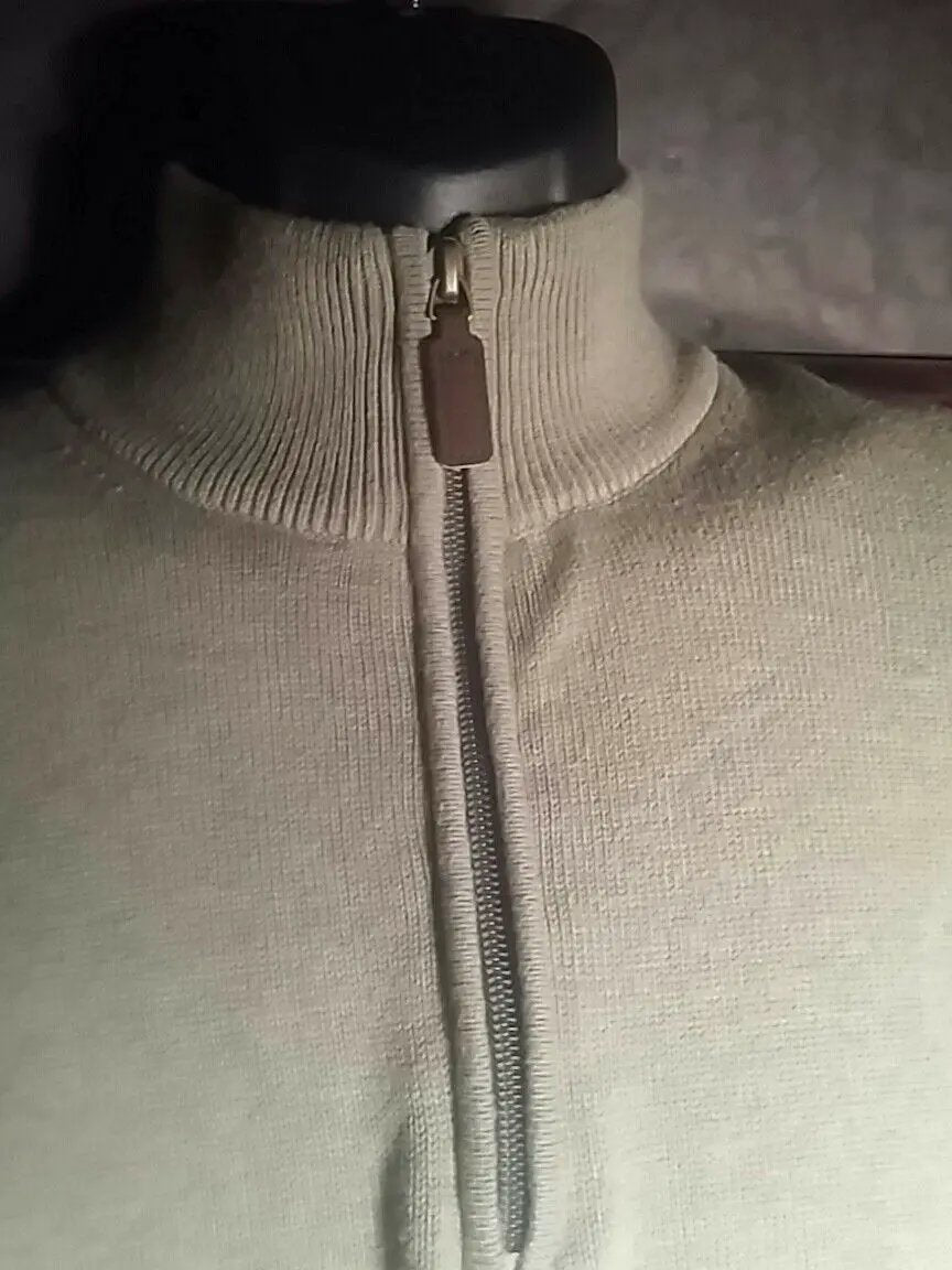 Eddie bauer large zip up sweater tall%100 percent cotton zip up sweater. by Eddie Bauer