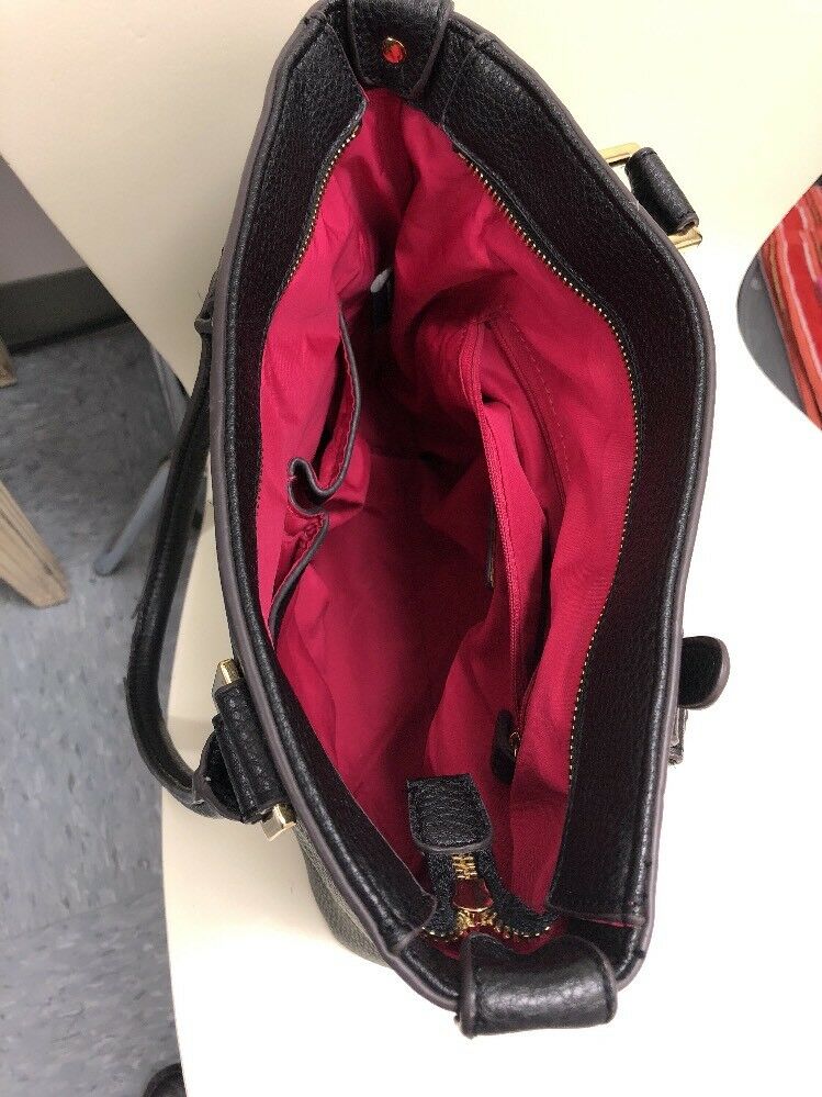 Anne Klein Black Satchel Bag Made From Quality Man Made Materials