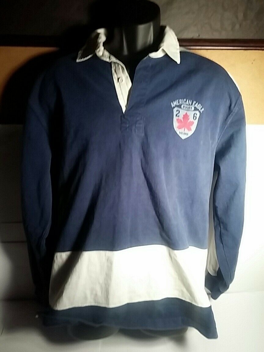 100% Cotton American Eagle Outfitters, sz. large Vintage Rugby sweater, RN54485.