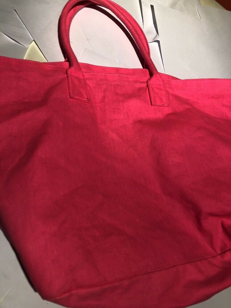 Victoria's Secret Logo Striped Weekender large Tote Bag - Black/Pink -