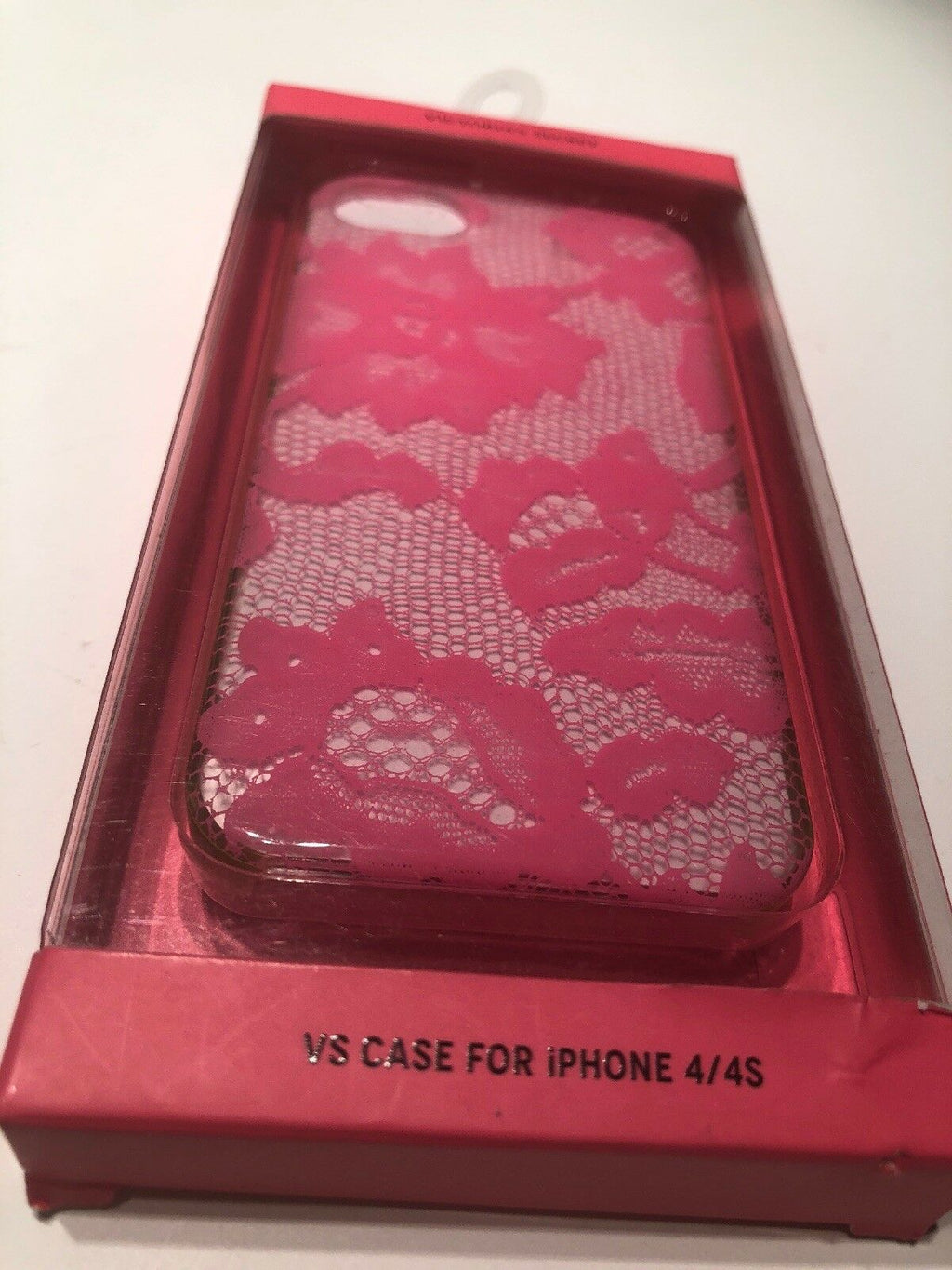 1 Victoria's Secret BLACK FLORAL LACE iPhone 5 5s Phone Hard Case Pink LOGO