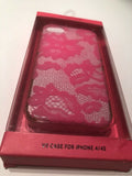 1 Victoria's Secret BLACK FLORAL LACE iPhone 5 5s Phone Hard Case Pink LOGO