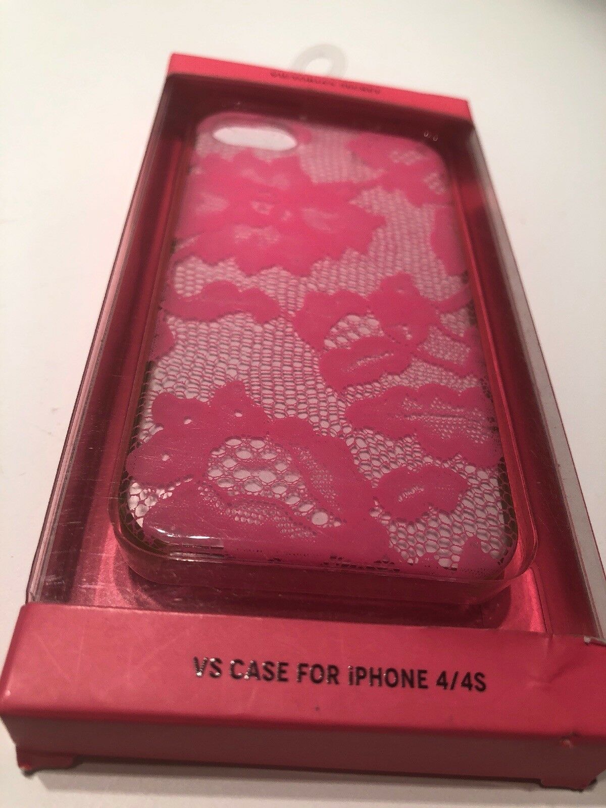 1 Victoria's Secret BLACK FLORAL LACE iPhone 5 5s Phone Hard Case Pink LOGO