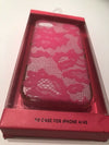1 Victoria's Secret BLACK FLORAL LACE iPhone 5 5s Phone Hard Case Pink LOGO