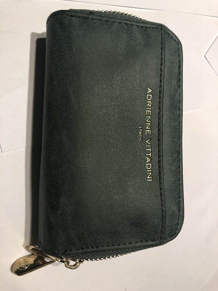 Adrienne Vittadini Mint Pebble Faux Leather Charging Wristlet