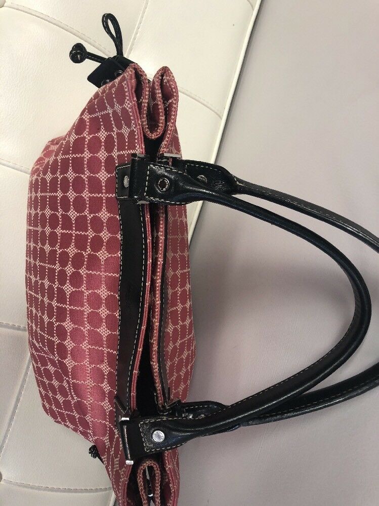 KATE SPADE Pink Canvas Tote Shoulder - NO Crossbody STRAP Bag Purse