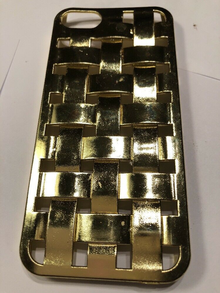 IPhone 5 Basket Weave Gold Phone Case, Gold