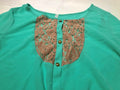 Youth Small Lace Teal Blouse by DALEY1DEALS,LLC.