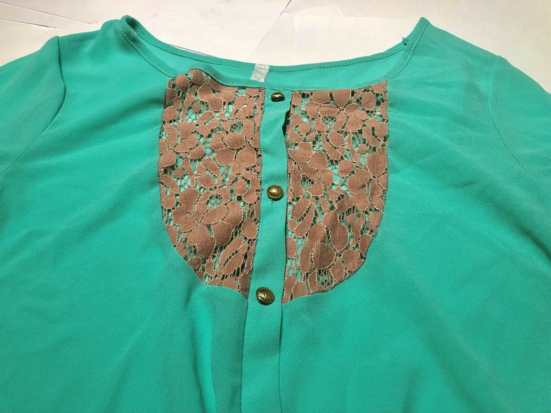 Youth Small Lace Teal Blouse