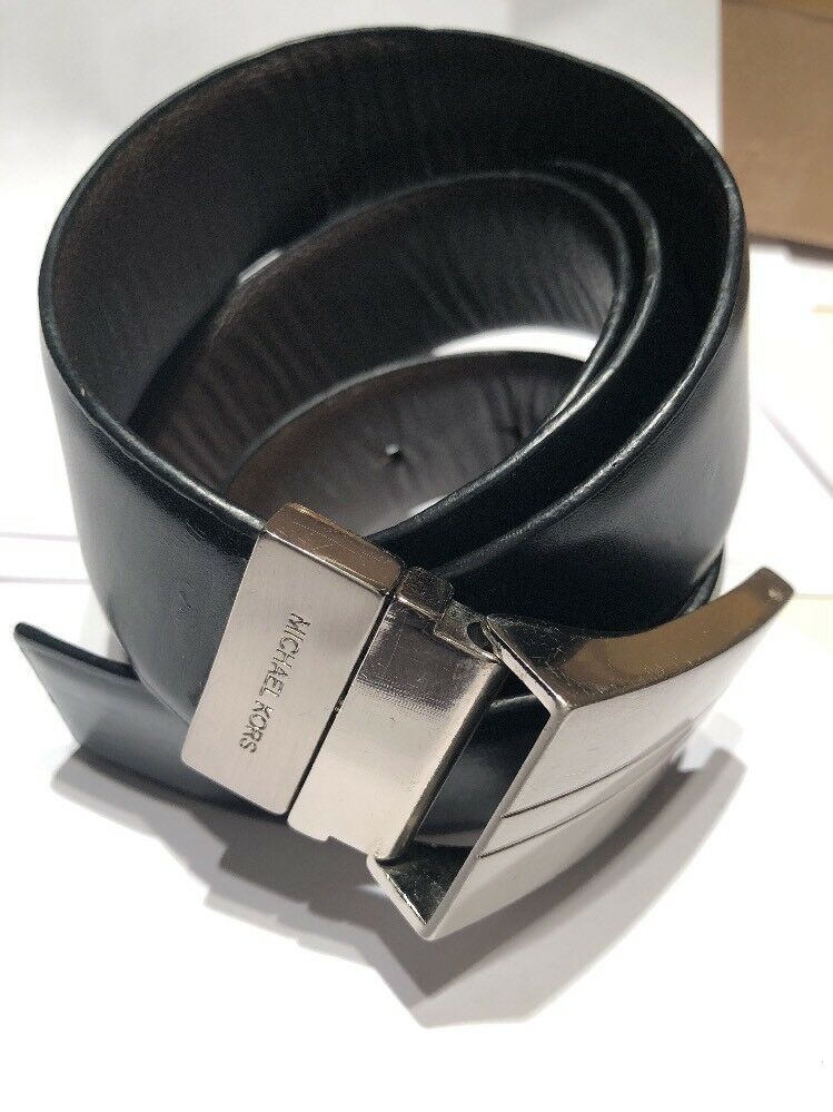 Michael Kors Black Leather Belt Size 40