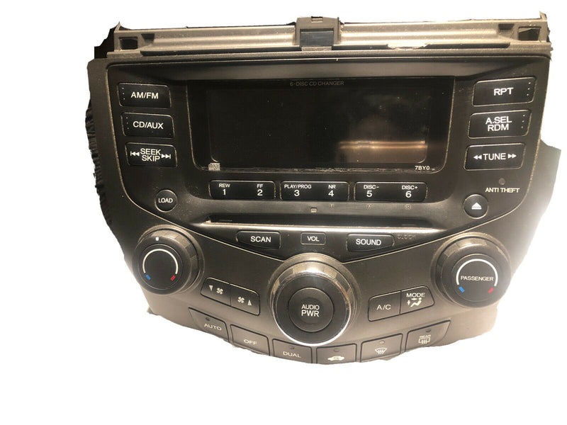 Radio OEM 2003 HONDA ACCORD AM/FM/CD Single Disc A/C 39050SDNA501