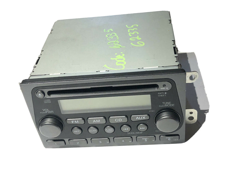 03 2003 Honda Element Radio Disc AM FM CD MP3 Player Stereo 39101-SCV-A010 |1607