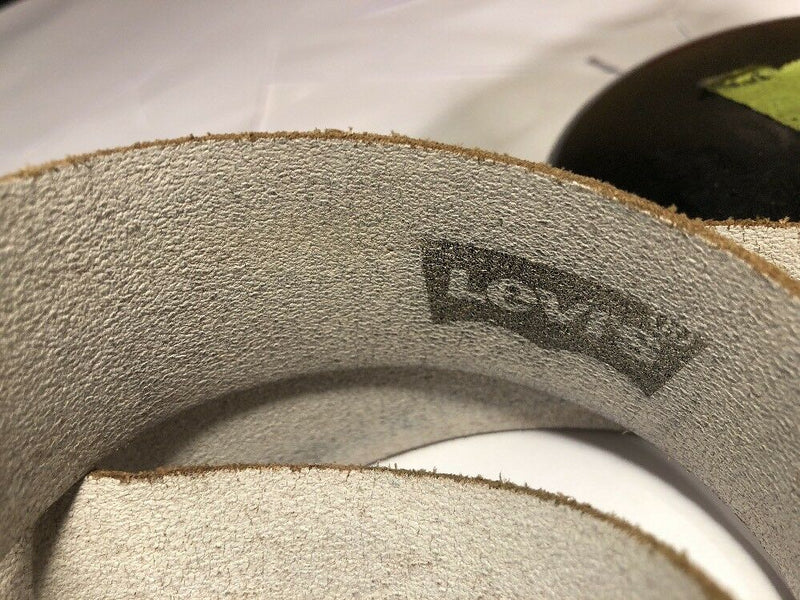 White LEvis Studded Leather  Belt Unisex Men Women