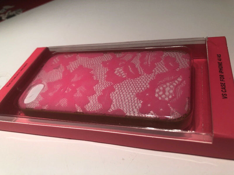 1 Victoria's Secret BLACK FLORAL LACE iPhone 5 5s Phone Hard Case Pink LOGO
