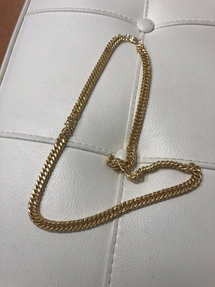 Vintage classic classy shiny Gold chain link Necklace 13-16 inch