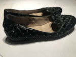 Vince Camuto Lilliana Studded Flats Black Leather Women's Shoes Sz 8.5