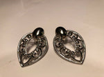 Silver Vintage Codtume Clipnon Earrings