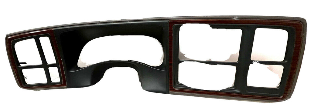 2002 Escalade - Wood Grain 1.5 Din Dash Trim Bezel OEM Gray Radio Heater Control