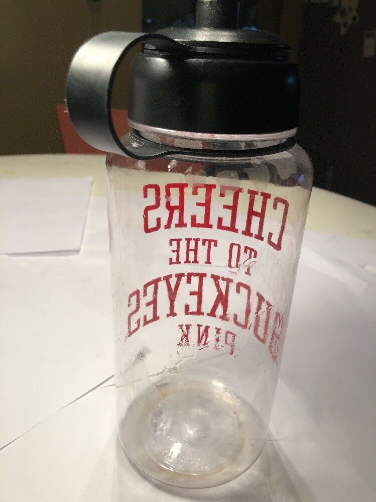 Cheers To The Buckeyes Pink Water Bottle