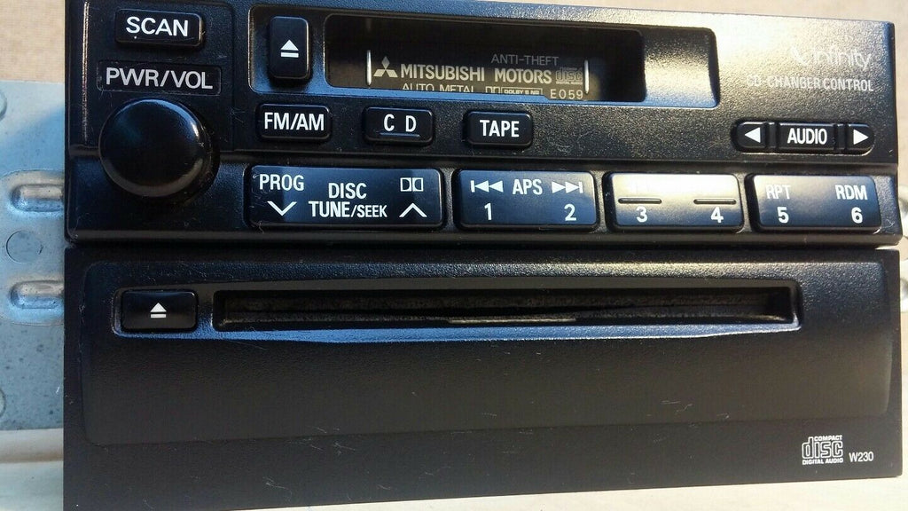 2000 MITSUBISHI OEM CD RADIO CASSETTEE PLAYER/ CHANGER CONTROL TAPE/ FM/AM SCAN