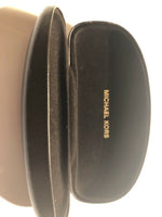 Michael Kors Eyeglass/Sunglass Case Thin Clamshell Brown EUC