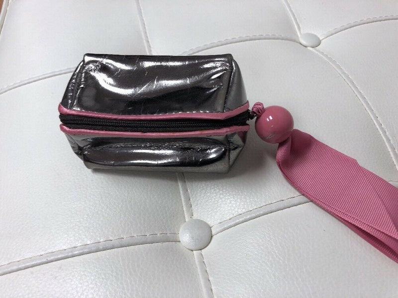 MAC Cosmetics LIL' SQUARE BOX SILVER MAKEUP BAG new never used VERY RARE!