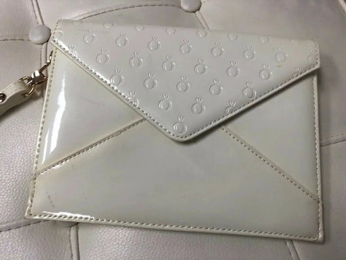 100% AUTHENTIC PANDORA "O"CROWN VANILLA WRISTLET/CLUTCH HANDBAG PURSE "PRE-OWNED by Pandora Jewelry