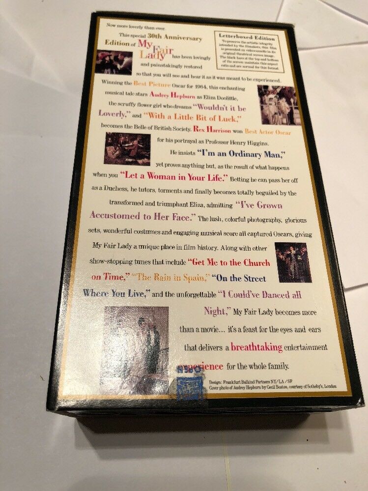My Fair Lady Movie Video VHS Tape Double Cassette SEALED NEW Audrey Hepburn