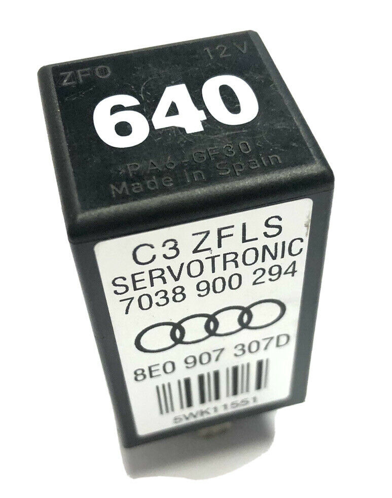 2004 - 2008 AUDI A4 S4 SERVOTRONIC RELAY 640 FUSE BLACK UNIT MODULE 8E0907307D