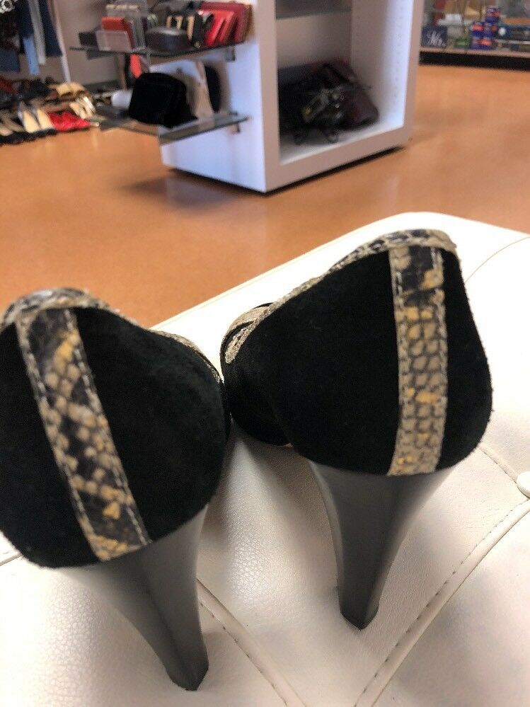 Michael Kors Black Suede Leather High Heels Shoes Pumps Size 10M