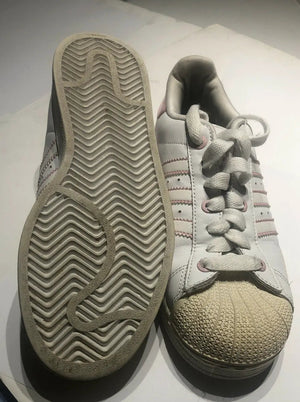 ADIDAS Superstar All White Shell Toe Shoes Mens Size 6 Basketball Classic EUC