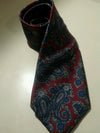 CHRISTIAN DIOR MONSIEUR RED BLUE FLORAL PAISLEY SILK NECKTIE TIE MOC0516A #T20