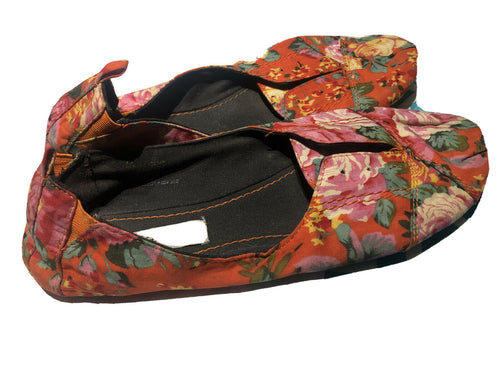 Festive-Colored American Eagle Floral-Ballet Slippers Size 7m
