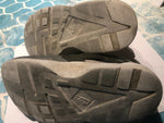 Nike Huarache Run Little Kids Wolf Grey & Sunset Pulse Green  Shoes Youth Size 1