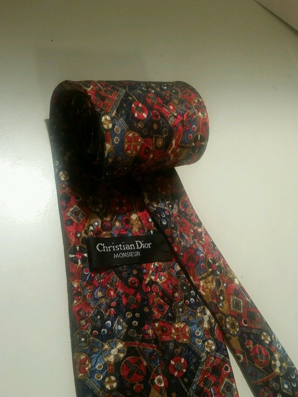 VTG Christian Dior Monsieur tiel Unique decorative abstract Pattern.