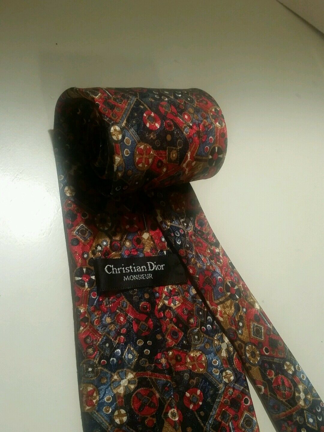 VTG Christian Dior Monsieur tiel Unique decorative abstract Pattern.