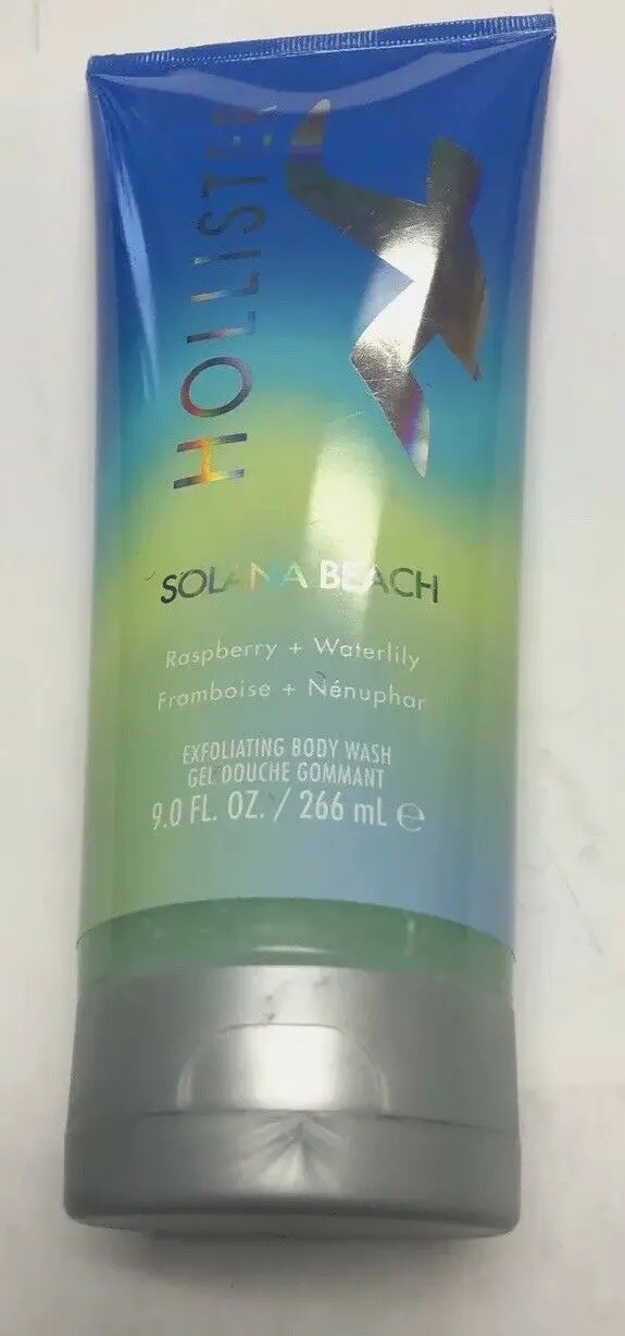 WOMENS HOLLISTER BODY WASH 9.0 FL. oz. RASPBERRY & WATERLILLY FRAGRANCE by HOLLISTER