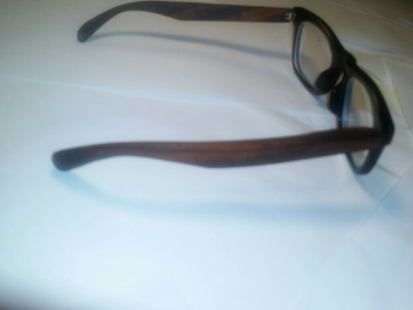 Black takmoto rosewood black plastic stems rosewood eyeglass frames