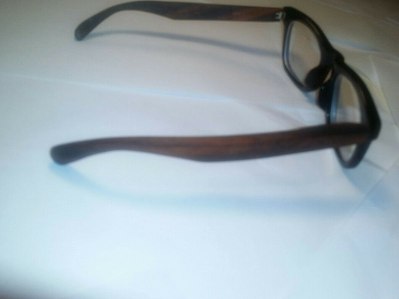 Black takmoto rosewood black plastic stems rosewood eyeglass frames