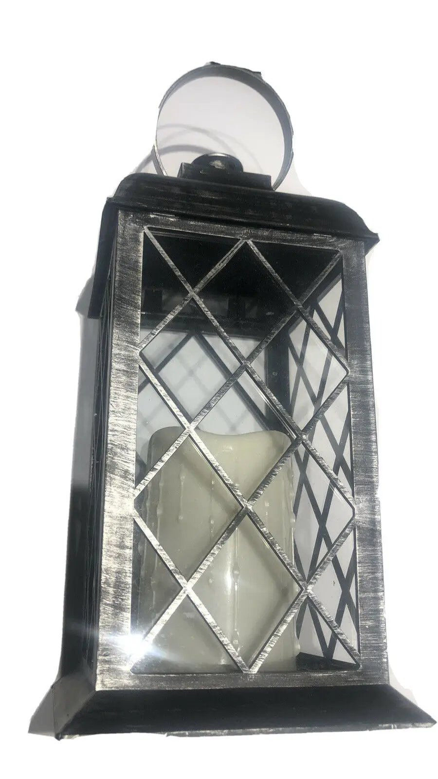 Sparklin' Lights Pre-Lit Black Tabletop Lantern. Modern Style Home Accent. by Unbranded