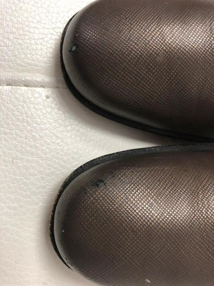 Salvatore Ferragamo Boutique Brown Leather Square Heels Pumps Size 8.5 4A Narrow by Salvatore Ferragamo