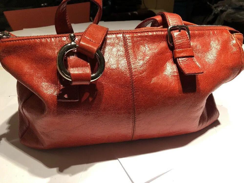 Francesco Biasa Orange Leather Satchel Bag by Francesco Biasia