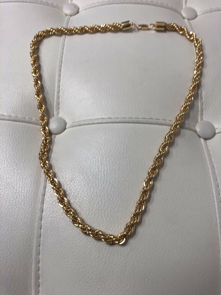 Gold Bling Costume Jewlrey Necklace 13 Inches Long