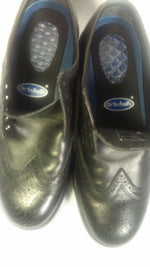 MENS GENUINE LEATHER SHOES DR. SCHOLLS BRAND MADE IN CHINA SIZE 11 BLACK